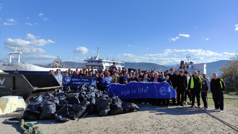 Joint cleanup by HELMEPA, the U.S. Embassy in Greece and the Port Authority of Elefsis at the 2023 European Capital of Culture